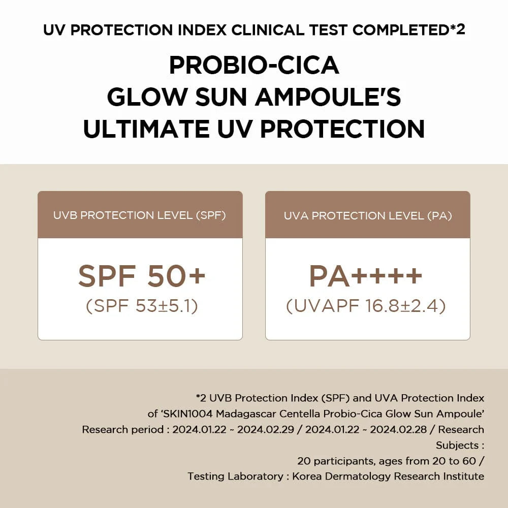 Probio-Cica Glow Sun Ampoule (Sun Ampoule for Damaged Skin Barrier) 50ml