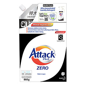 Attack ZERO Ultra Concentrated Detergent FRONT LOAD REFILL 860g
