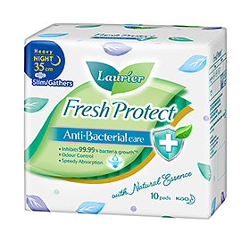 Laurier Fresh Protect Night Slim with Gathers 35cm10S/18